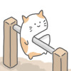 めり込むねこ